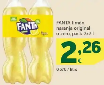 HiperDino Fanta limón, naranja original o zero oferta