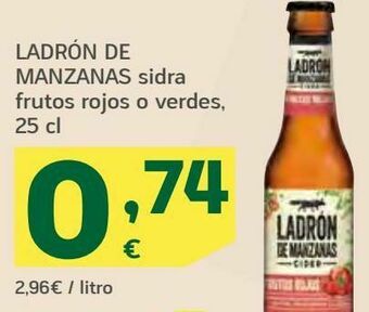 HiperDino Ladrón de manzanas sidra frutos rojos o verdes oferta