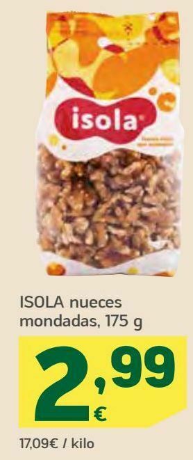 HiperDino Isola nueces mondadas oferta