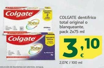 HiperDino Colgate dentífrico total original o blanqueante oferta