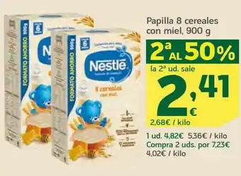 HiperDino Papilla 8 cereales con miel oferta