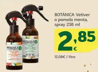 HiperDino Botánica vetiver o pomelo menta spray oferta