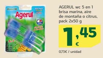HiperDino Agerul wc 5 en 1 brisa marina, aire de montaña o citrus oferta