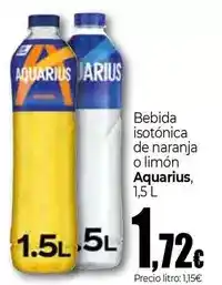 Unide Supermercados Aquarius - bebida isotonica de naranja o limon oferta