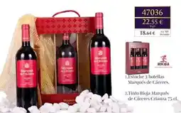 E.Leclerc Castillo rioja - 1 estuche 3 botellas marqués de caceres oferta