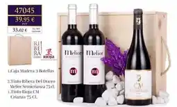 E.Leclerc Melior - caja madera 3 boleclas oferta