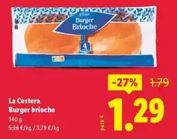 Lidl La cestera - burger brioche oferta