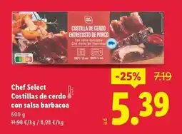Lidl Chef - select costillas de cerdo con salsa barbacoa oferta