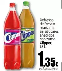 Unide Supermercados Clipper - refresco de fresa o manzana sin azucares anadidos con zumo oferta