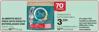 Purina one - alimento seco para gato adulto esterilizado