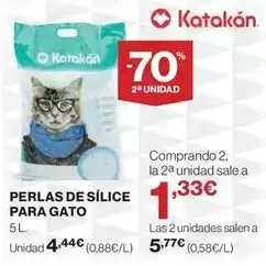 Hipercor Katakan - perlas de silice para gato oferta