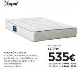 Hipercor Aspol - colchón zeus v4 oferta