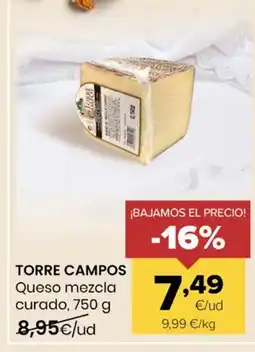 Autoservicios Familia TORRE CAMPOS Queso mezcla curado oferta