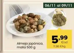 Autoservicios Familia Almeja japónica, malla oferta