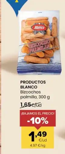 Autoservicios Familia PRODUCTOS BLANCO Bizcochos palmilla oferta