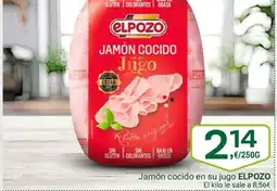 Supermercados Dani ELPOZO Jamón cocido en su jugo oferta