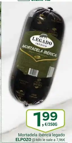 Supermercados Dani ELPOZO Mortadela ibérica legado oferta