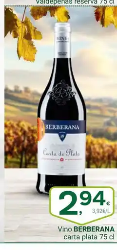 Supermercados Dani BERBERANA Vino carta plata oferta