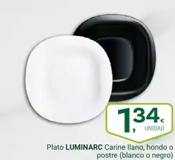 Supermercados Dani LUMINARC Plato Carine llano, hondo o postre (blanco o negro) oferta