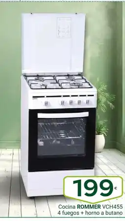 Supermercados Dani ROMMER Cocina VCH455 4 fuegos + horno a butano oferta