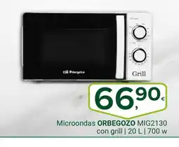 Supermercados Dani ORBEGOZO Microondas MIG2130 con grill oferta