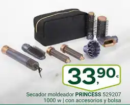 Supermercados Dani PRINCESS Secador moldeador 529207 1000 w❘ con accesorios y bolsa oferta