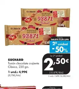 Supermercados Lupa SUCHARD Turrón chocolate crujiente Clásico oferta