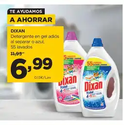 Alimerka DIXAN Detergente en gel adiós al separar o azul, 55 lavados oferta