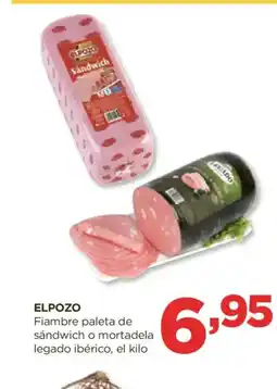 Alimerka ELPOZO Fiambre paleta de sandwich o mortadela legado ibérico oferta