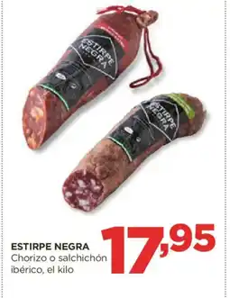 Alimerka ESTIRPE NEGRA Chorizo o salchichón ibérico oferta