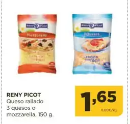 Alimerka RENY PICOT Queso rallado 3 quesos o mozzarella oferta