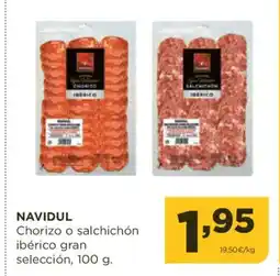 Alimerka NAVIDUL Chorizo o salchichón ibérico gran oferta
