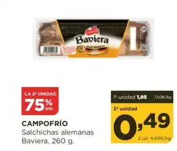 Alimerka CAMPOFRÍO Salchichas alemanas Baviera oferta