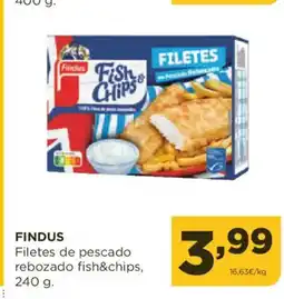 Alimerka FINDUS Filetes de pescado rebozado fish&chips oferta