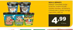 Alimerka BEN & JERRIE'S Helado chocolate fudge brownie, cookie dough, chunky monkey, strawberry cheesecake o sweet mango memories oferta