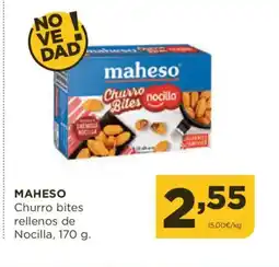 Alimerka MAHESO Churro bites rellenos de Nocilla oferta