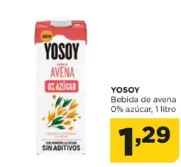 Alimerka YOSOY Bebida de avena 0% azúcar oferta