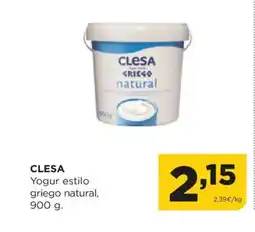 Alimerka CLESA Yogur estilo griego natural oferta