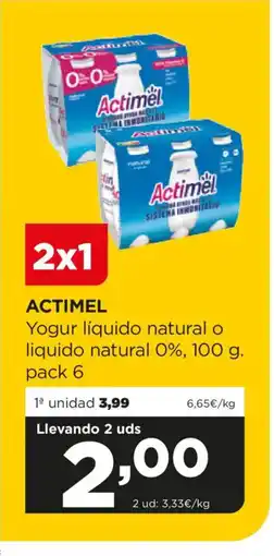 Alimerka ACTIMEL Yogur líquido natural o liquido natural 0% oferta