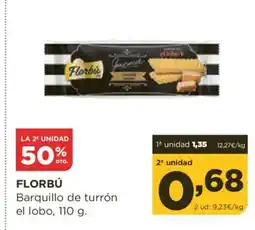 Alimerka FLORBÚ Barquillo de turrón el lobo oferta