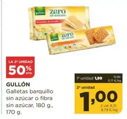 Alimerka GULLÓN Galletas barquillo sin azúcar o fibra sin azúcar oferta