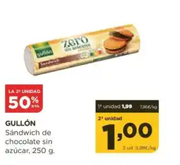 Alimerka GULLÓN Sándwich de chocolate sin azúcar oferta