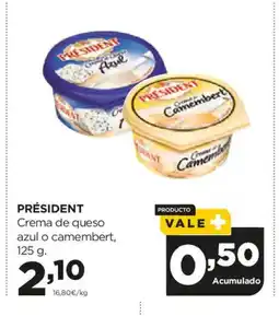 Alimerka PRÉSIDENT Crema de queso azul o camembert oferta