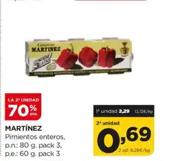 Alimerka MARTÍNEZ Pimientos enteros oferta