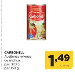 Alimerka CARBONELL Aceitunas rellenas de anchoa oferta