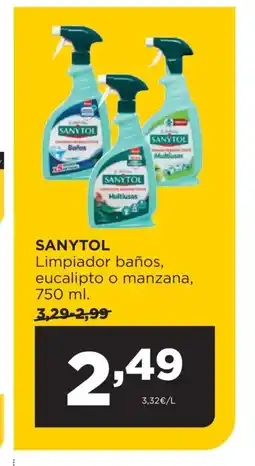 Alimerka SANYTOL Limpiador baños, eucalipto o manzana oferta