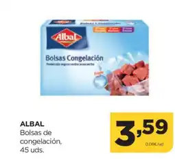 Alimerka ALBAL Bolsas de congelación, 45 uds. oferta