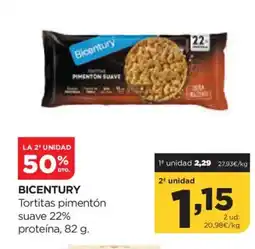 Alimerka BICENTURY Tortitas pimentón suave 22% proteína oferta