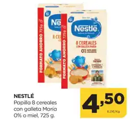 Alimerka NESTLÉ Papilla 8 cereales con galleta María 0% o miel oferta