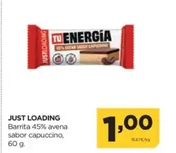 Alimerka JUST LOADING Barrita 45% avena sabor capuccino oferta